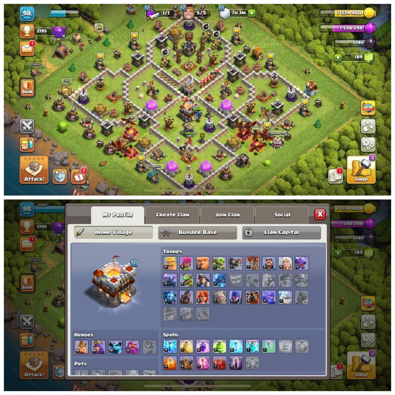 {STRONG ACCOUNT} TH11 NEAR MAX⚡️2 EPIC EQUIPMENT⚡️XP- 98⚡️HERO 48-40-14-12⚡️MAX WALLS⚡️HEROES SKINS⚡️OP LAB ⚡️DELIVERY 🚚 {STRONG ACCOUNT} TH11 NEAR MAX⚡️2 EPIC EQUIPMENT⚡️XP- 98⚡️HERO 48-40-14-12⚡️MAX WALLS⚡️HEROES SKINS⚡️OP LAB ⚡️DELIVERY 🚚