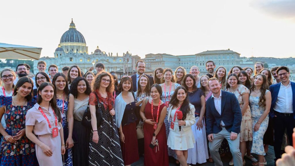 EWTN Summer Academy 2026 participants and guests at the academy’s opening reception at the Centro Internazionale di Animazione Missionaria (CIAM) on the campus of the Pontifical Urban University in Rome on June 22, 2026. | Credit: Lemmy Ogbonnaya Ijioma/EWTN Summer Academy