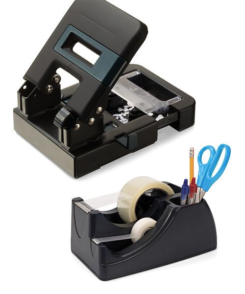 Office Stationery Combo: Punch & Desk Organizer
