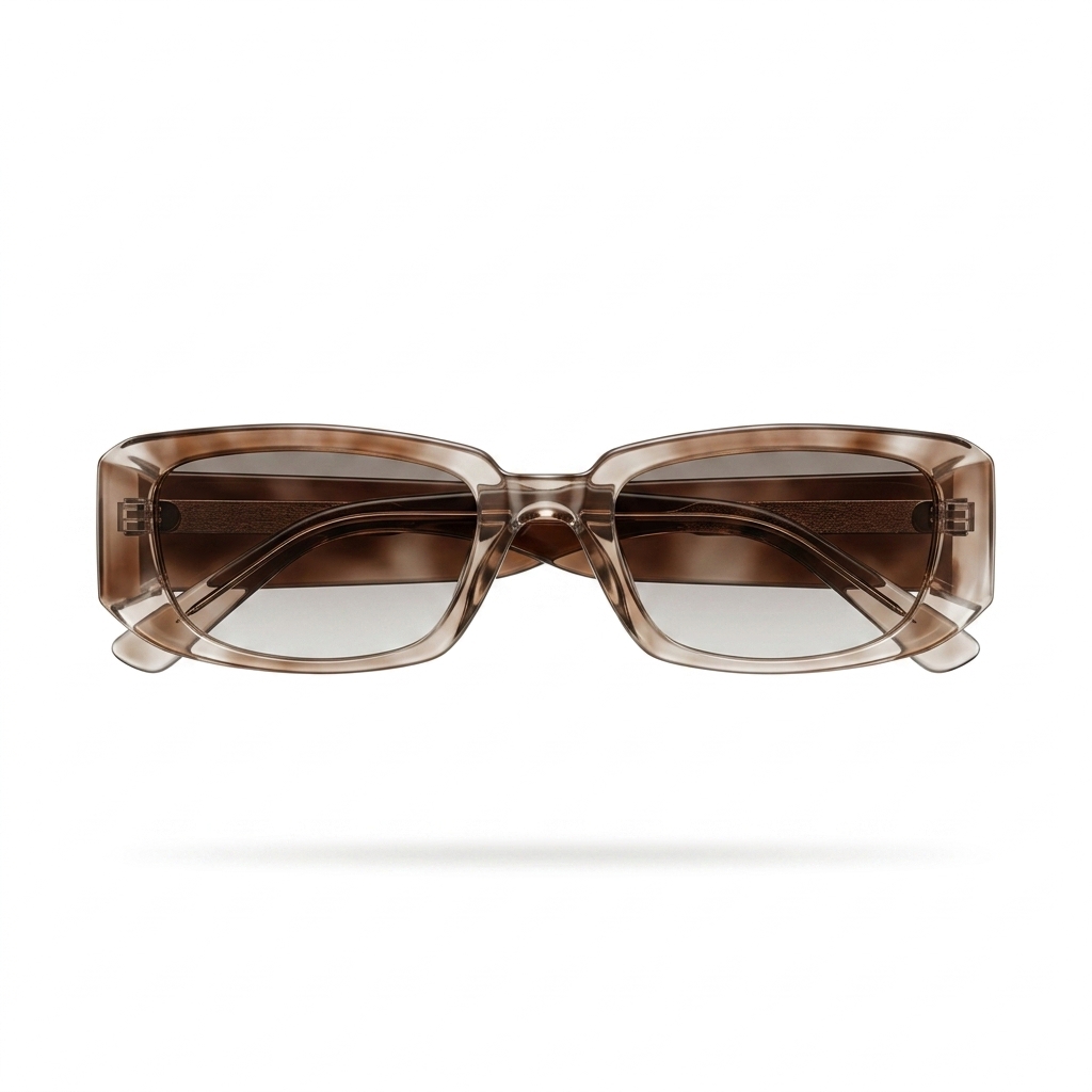 Brown Transparent Frame UV Protected Sunglasses