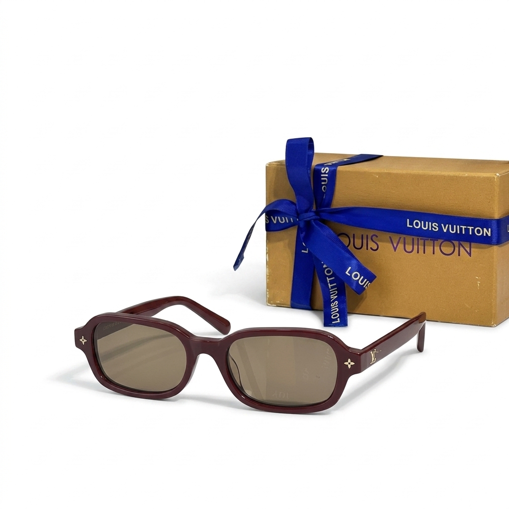 Maroon Vintage Style Sunglasses for Women