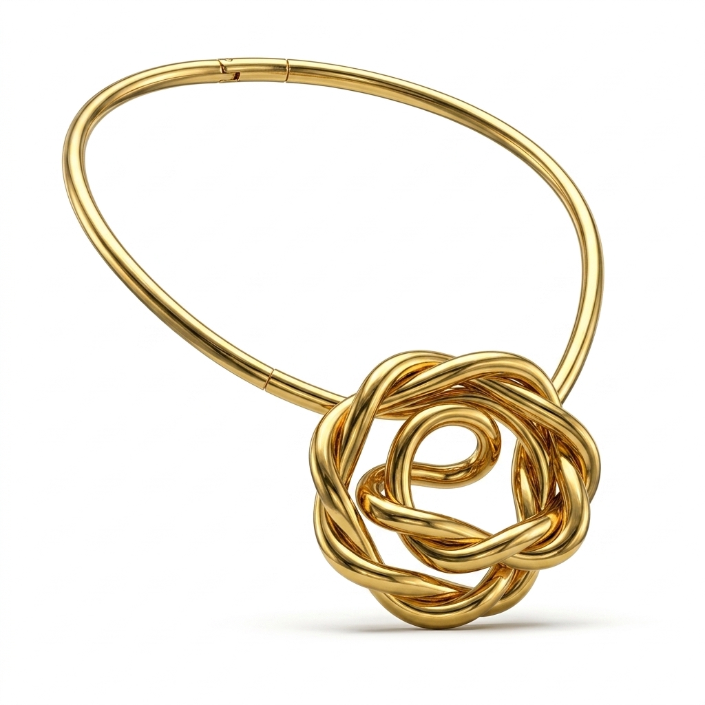 Gold Plated Floral Pendant Necklace for Women
