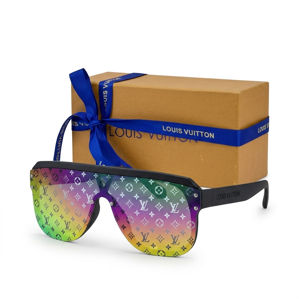 LV Style Rainbow Shield Sunglasses for Men & Women