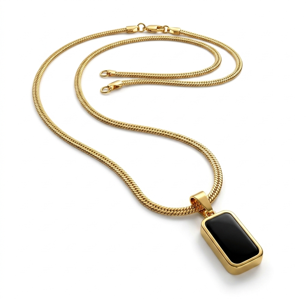 Gold Plated Chain Pendant | Men's Necklace
