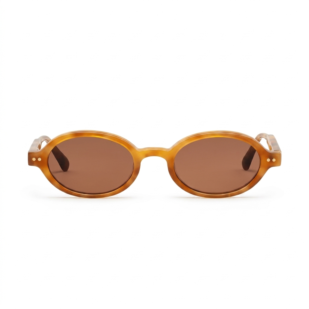 Retro Oval Tortoise Shell Sunglasses for Men & Women
