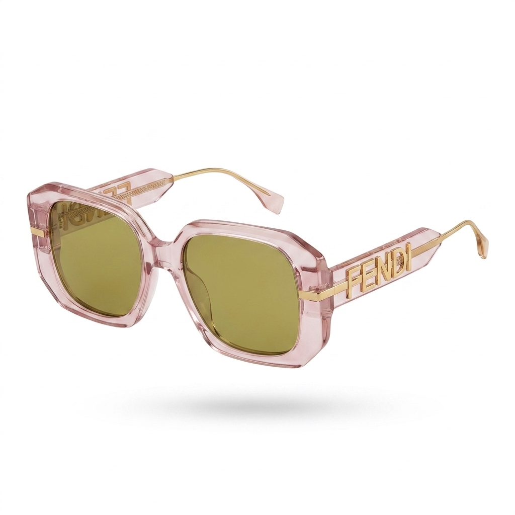 Fendi Women's Pink Hexagon Sunglasses