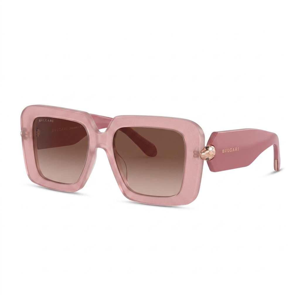 BVLGARI Serpenti Women's Pink Square Sunglasses