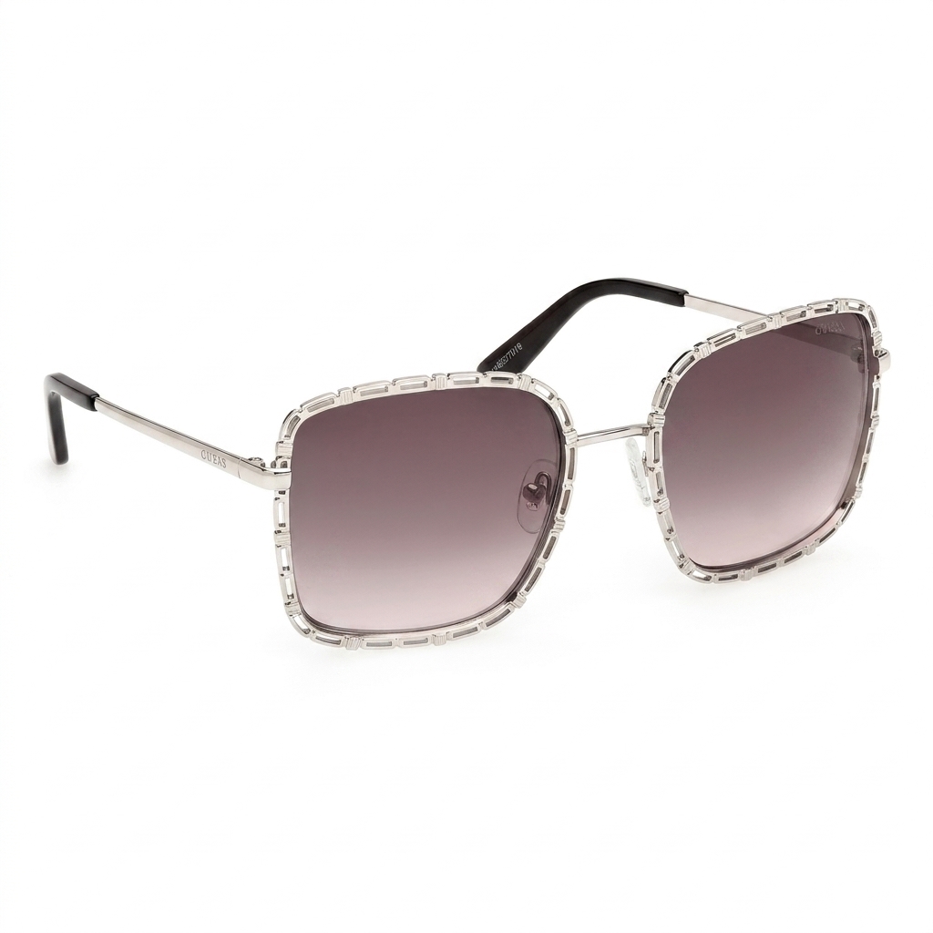 Guess Square Frame Silver Gradient Sunglasses
