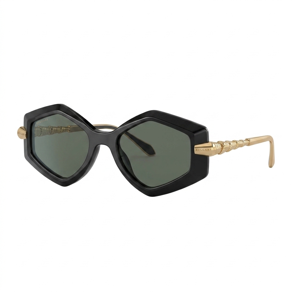 Trendy Hexagonal Black Sunglasses for Women