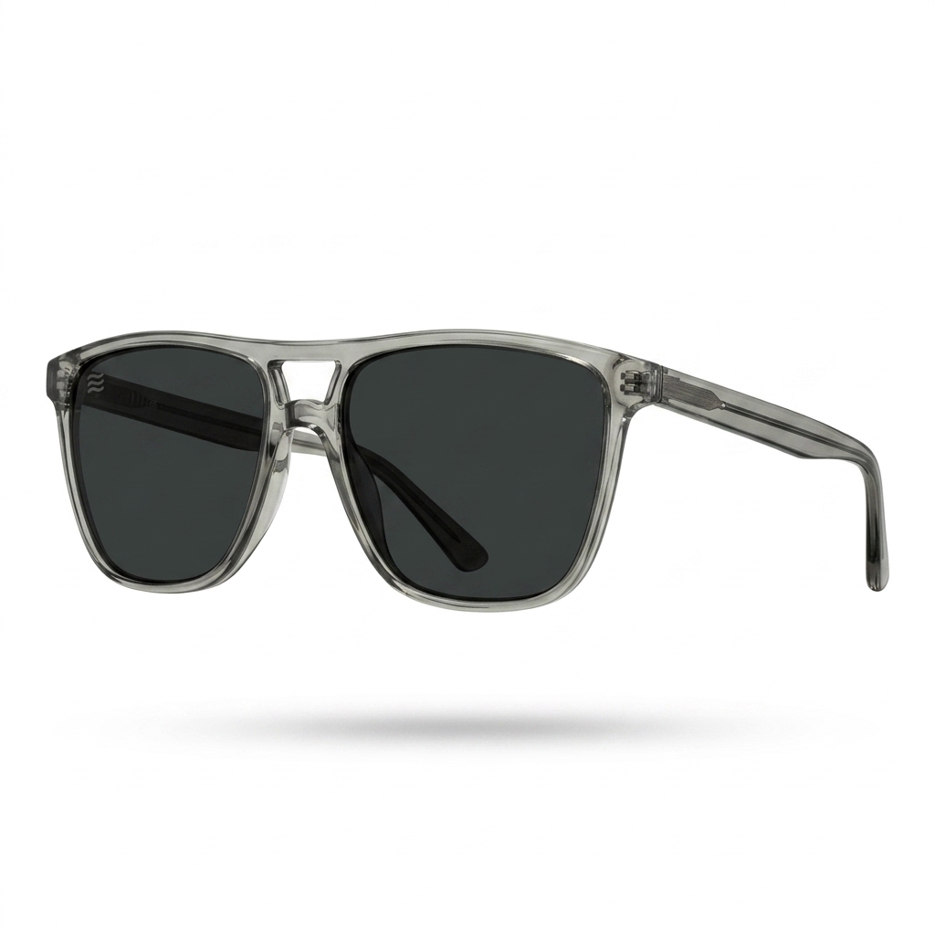 Trendy Grey Square Aviator Sunglasses for Men & Women