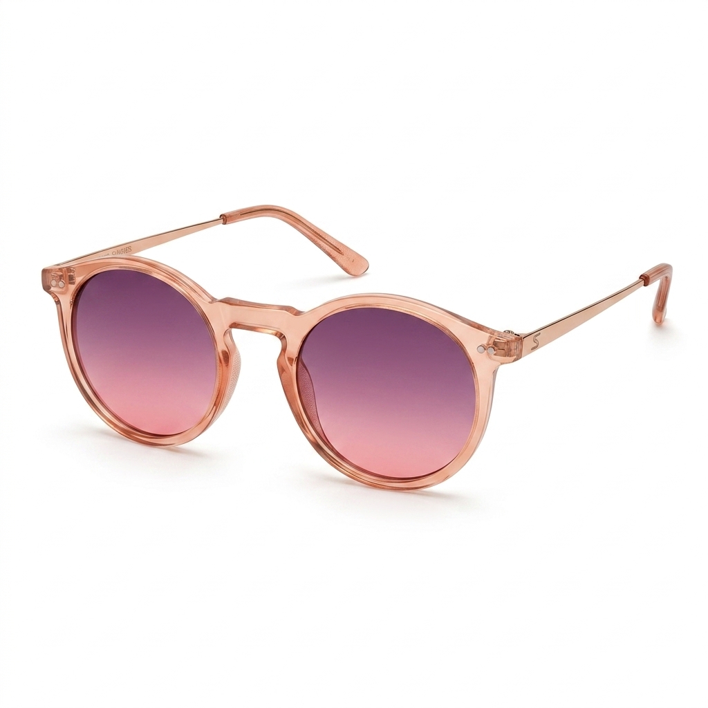 Fashion Round Frame Gradient Sunglasses for Women