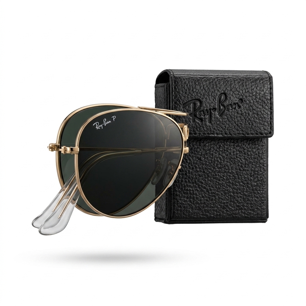 Ray-Ban Folding Aviator Polarized Sunglasses
