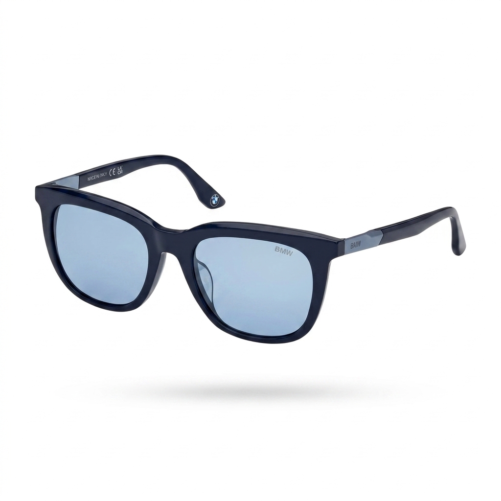 BMW Unisex Square Blue Lens Sunglasses