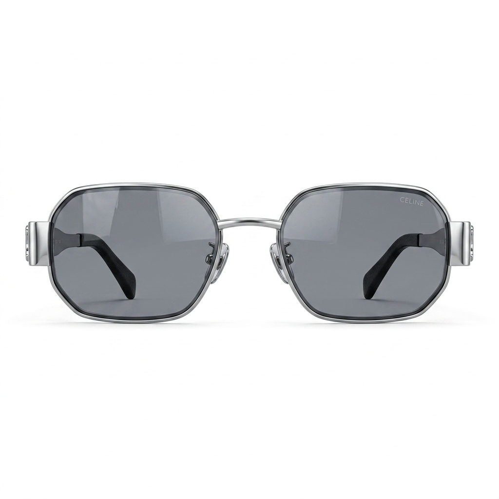 Trendy Hexagonal Metal Frame Sunglasses