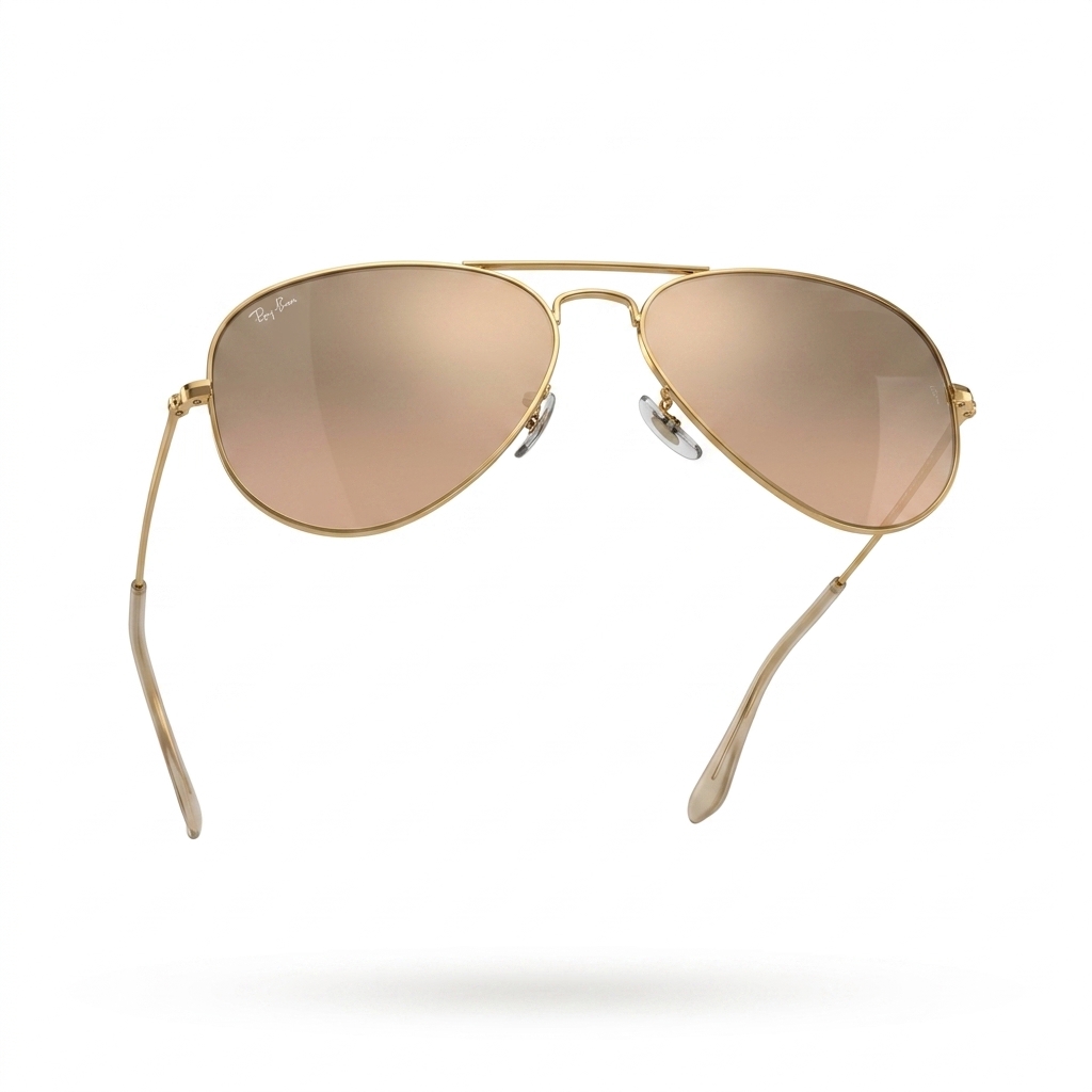 Ray-Ban Aviator Gold Frame Mirrored Sunglasses