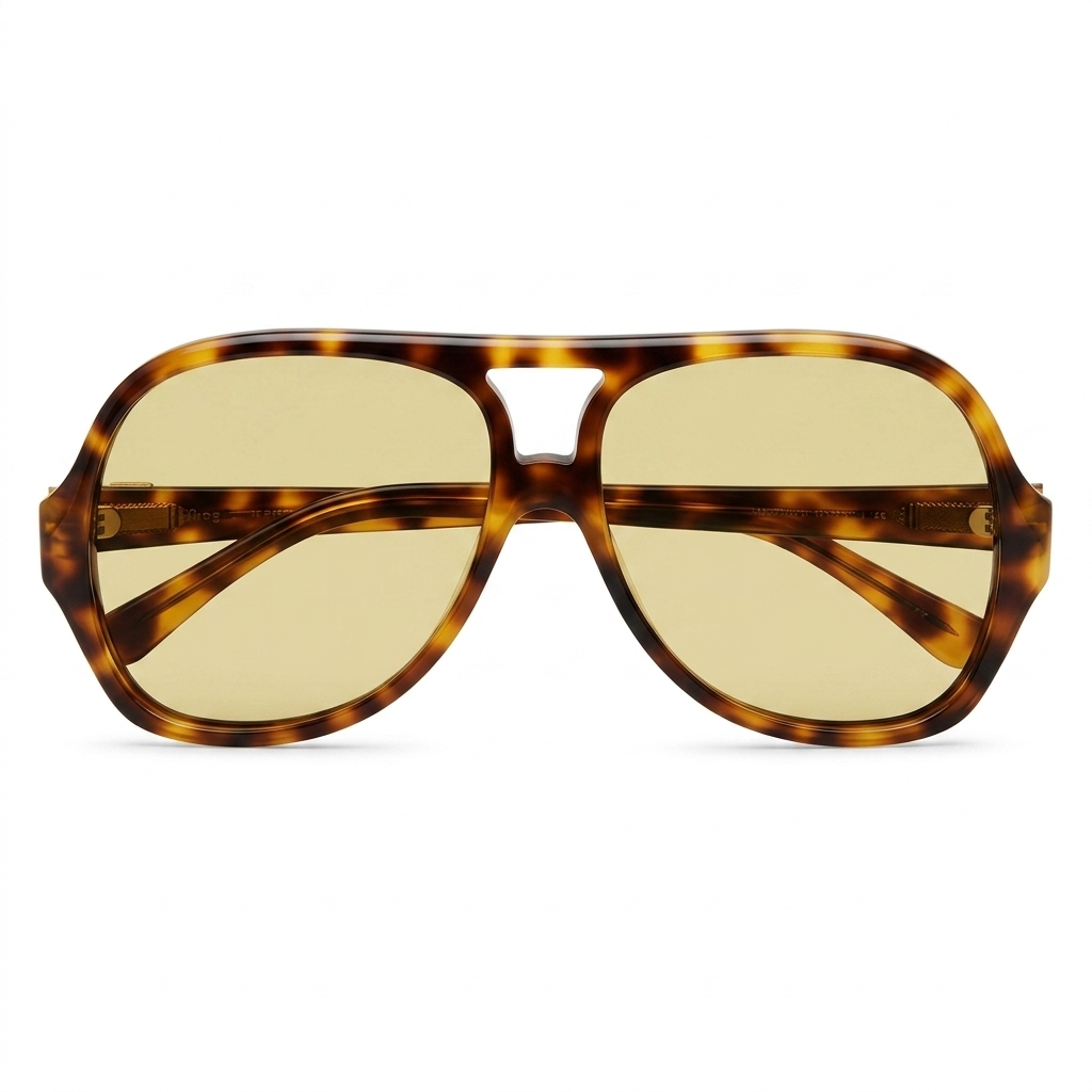 Retro Aviator Tortoiseshell Sunglasses