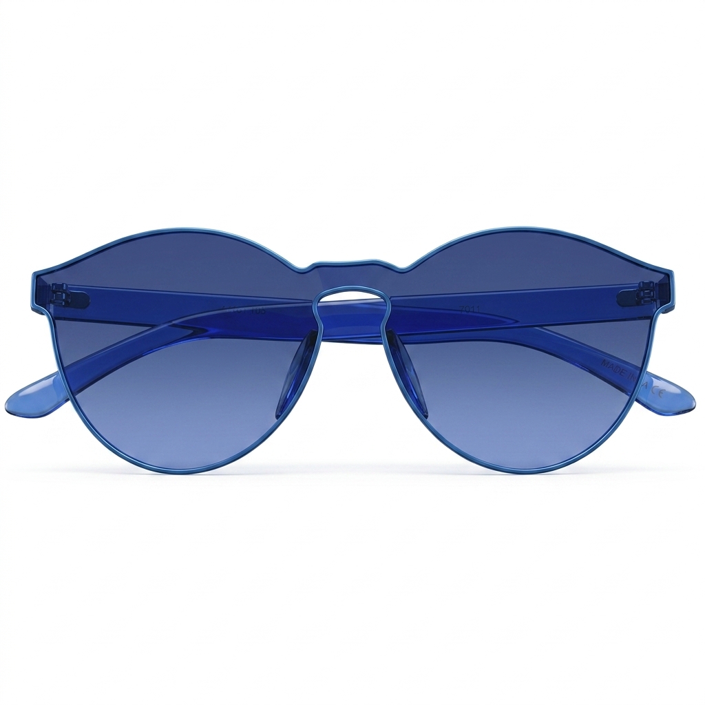 Stylish Blue Rimless Gradient Sunglasses