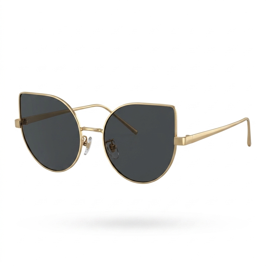 Stylish Cat Eye Metal Frame Sunglasses for Women