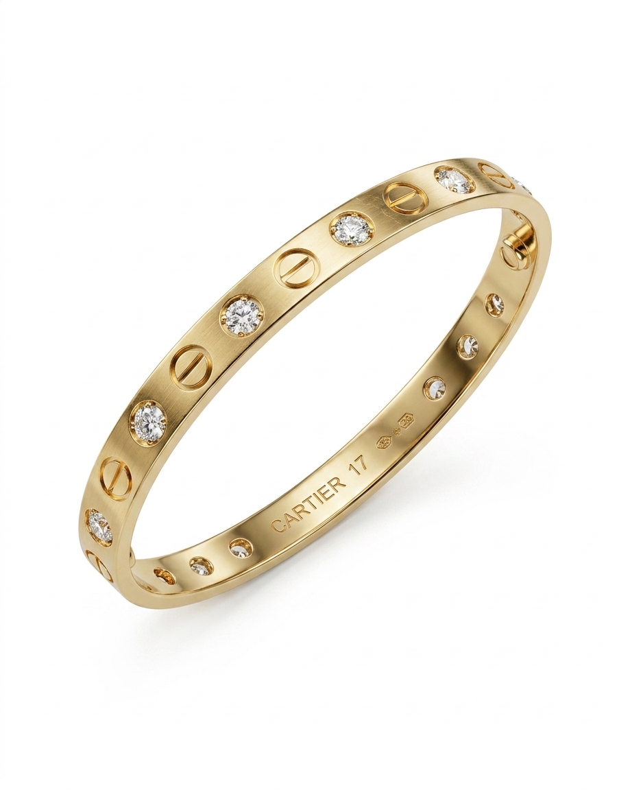 Elegant Gold Plated Love Bracelet for Women