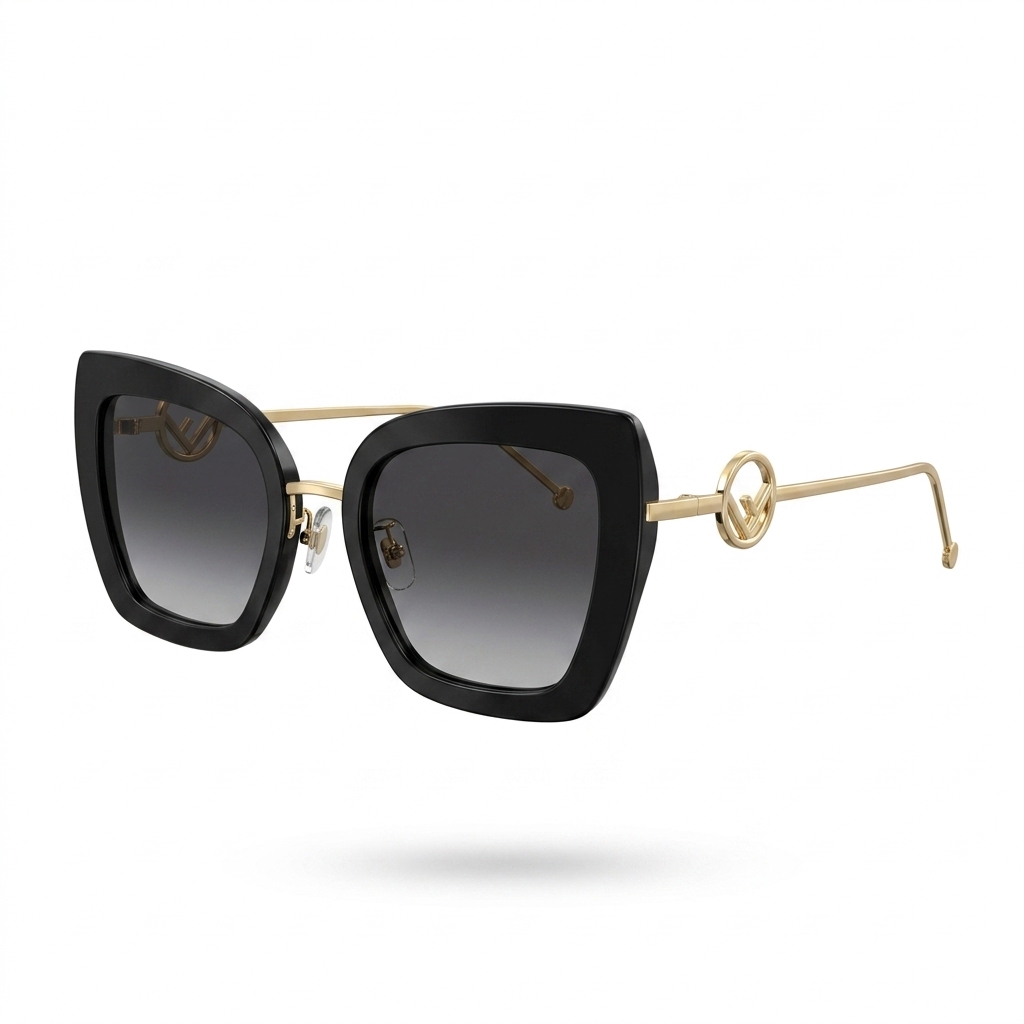 Fendi Women's Black Cat Eye Sunglasses