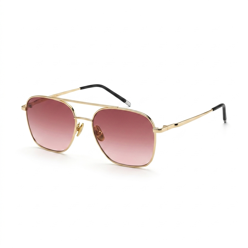 Stylish Pink Gradient Aviator Sunglasses