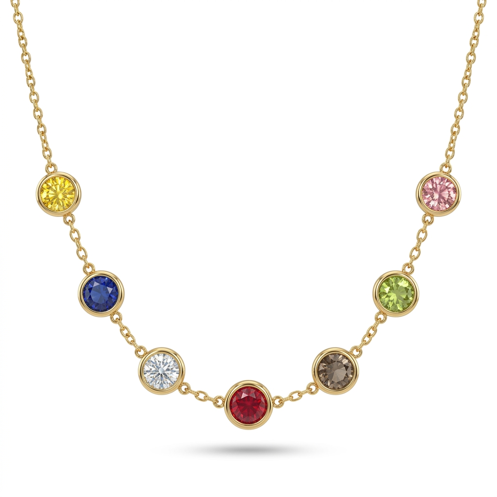 Multicolor Stone Necklace for Women