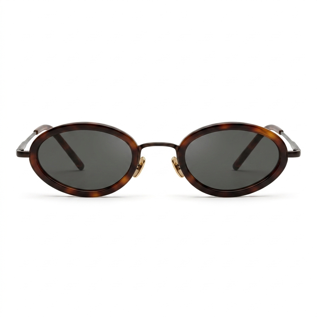 Trendy Oval Tortoiseshell Sunglasses for Men & Women