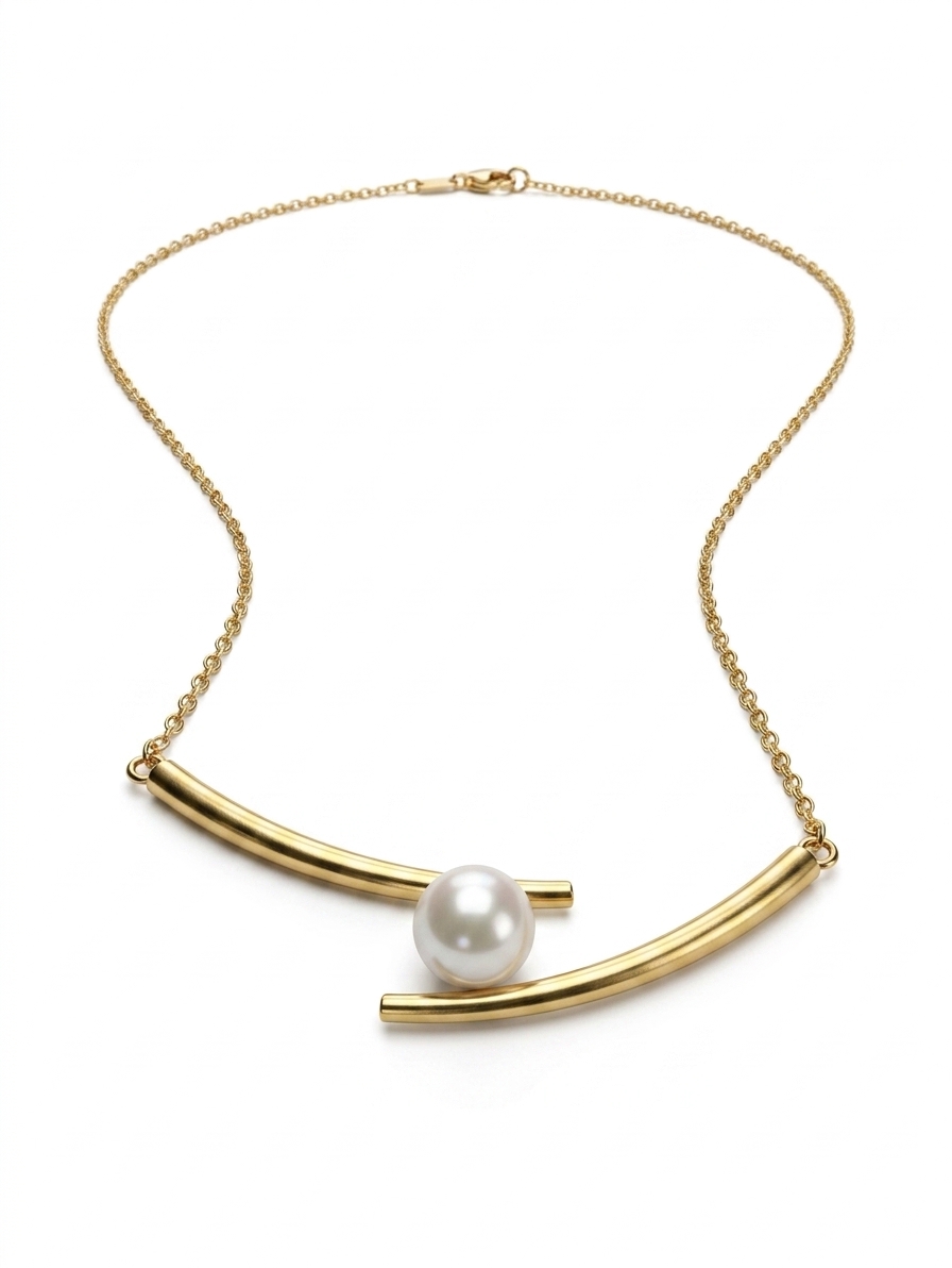 Trendy Pearl Gold-Toned Necklace for Women