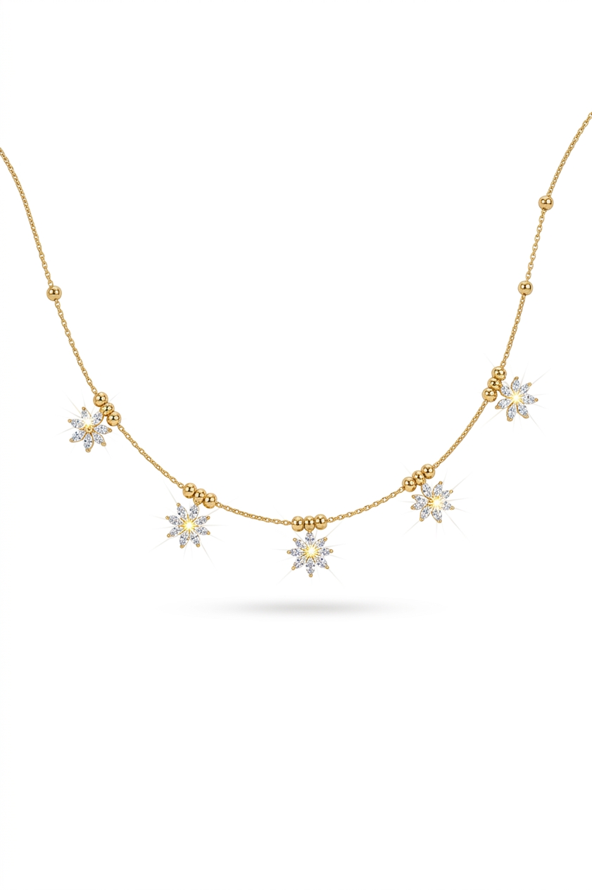Gold Plated Star Charm Necklace for Women