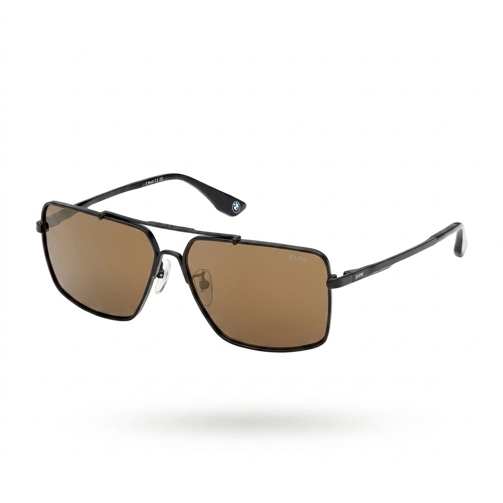 BMW Men's Square Aviator Sunglasses