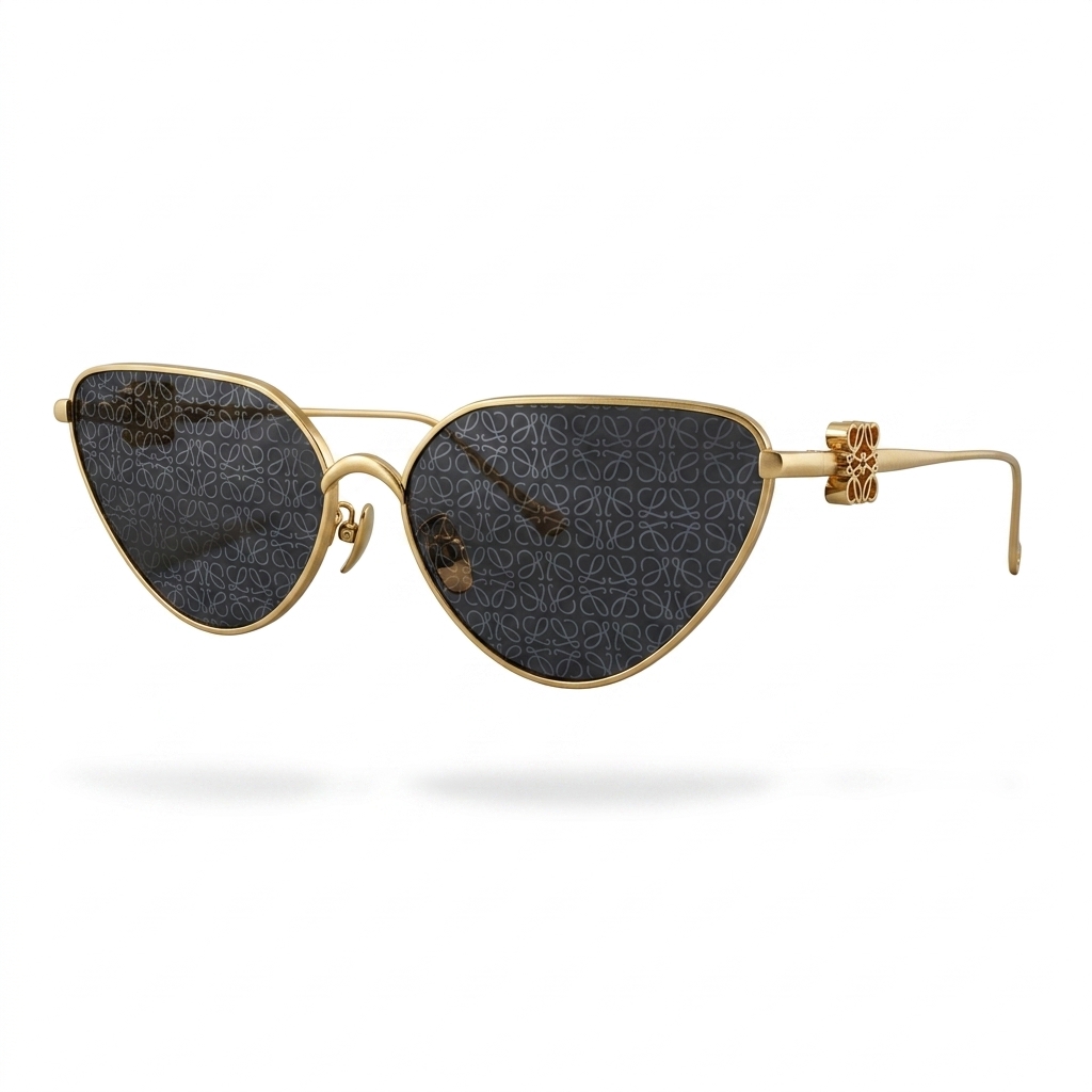 Trendy Cat-Eye Sunglasses Gold Frame