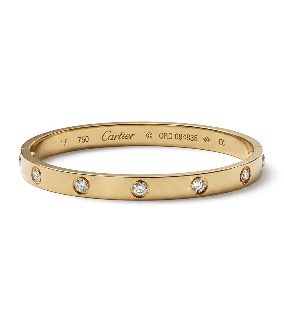 Stylish Gold Plated Diamond Studded Bangle