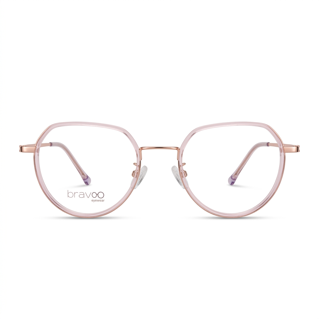 Bravoo Eyewear Roundish Hexagon Frame