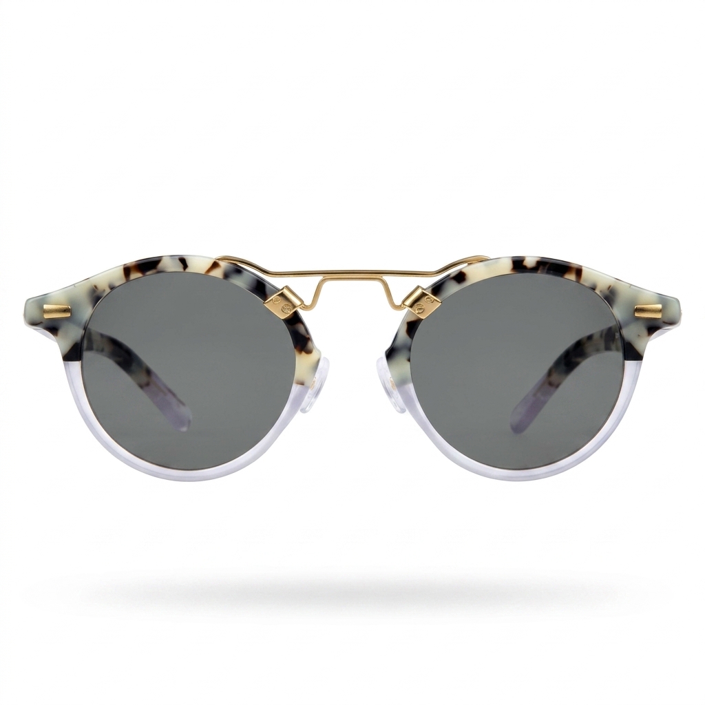 Stylish Round Half-Frame Sunglasses for Men & Women