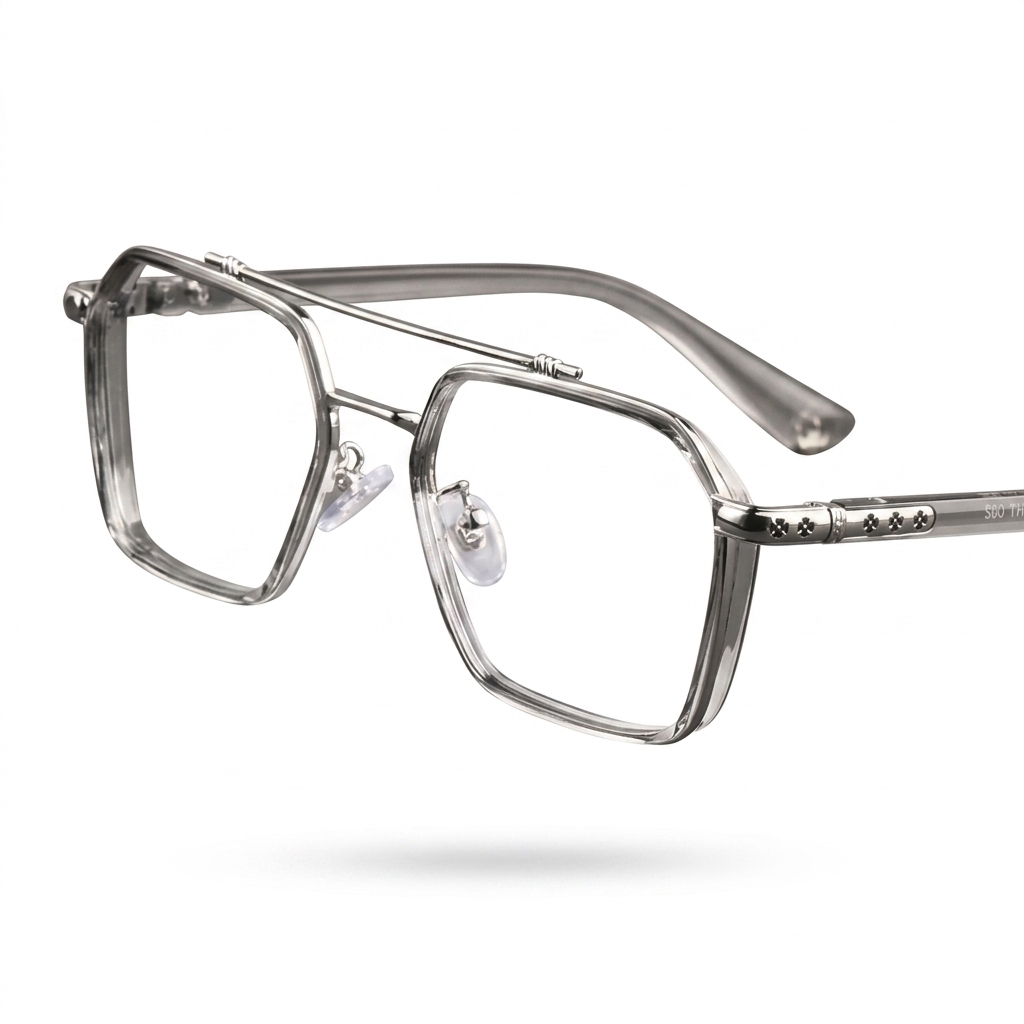 Stylish Octagonal Double Bridge Spectacle Frame