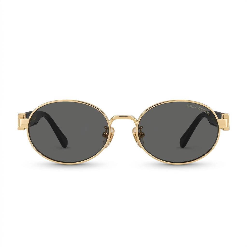 Louis Vuitton Oval Golden Frame Sunglasses