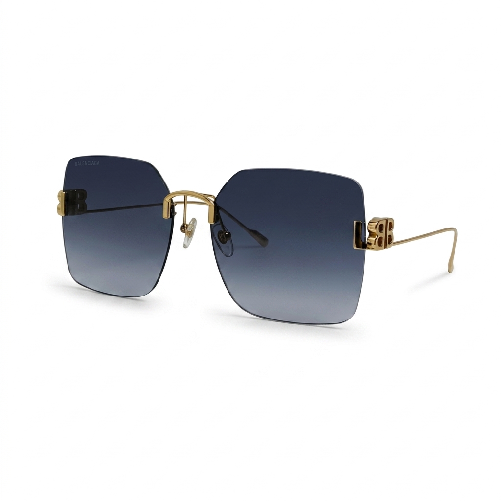 Balenciaga Rimless Square Gradient Sunglasses