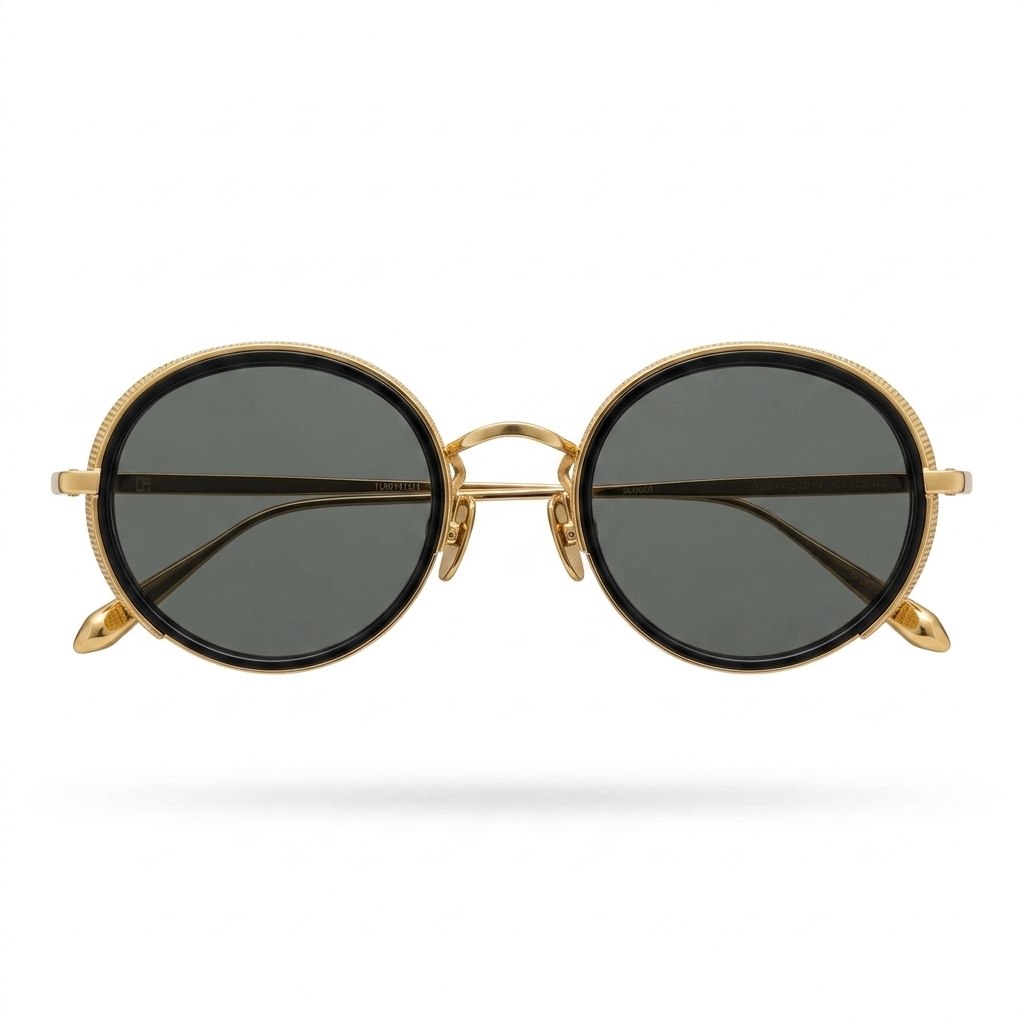 Round Gold Frame Sunglasses for Men & Women