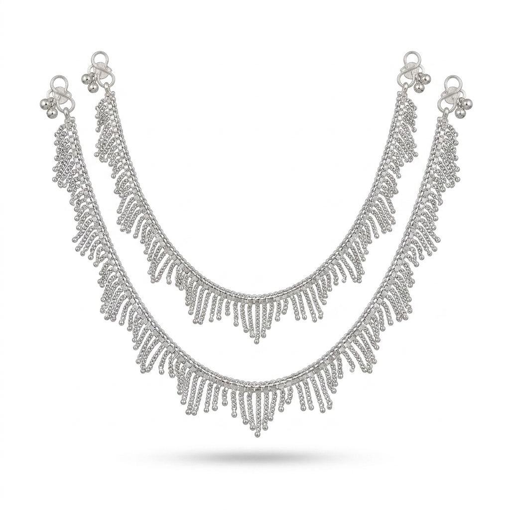 Stylish Silver Plated Ghungroo Anklets for Women