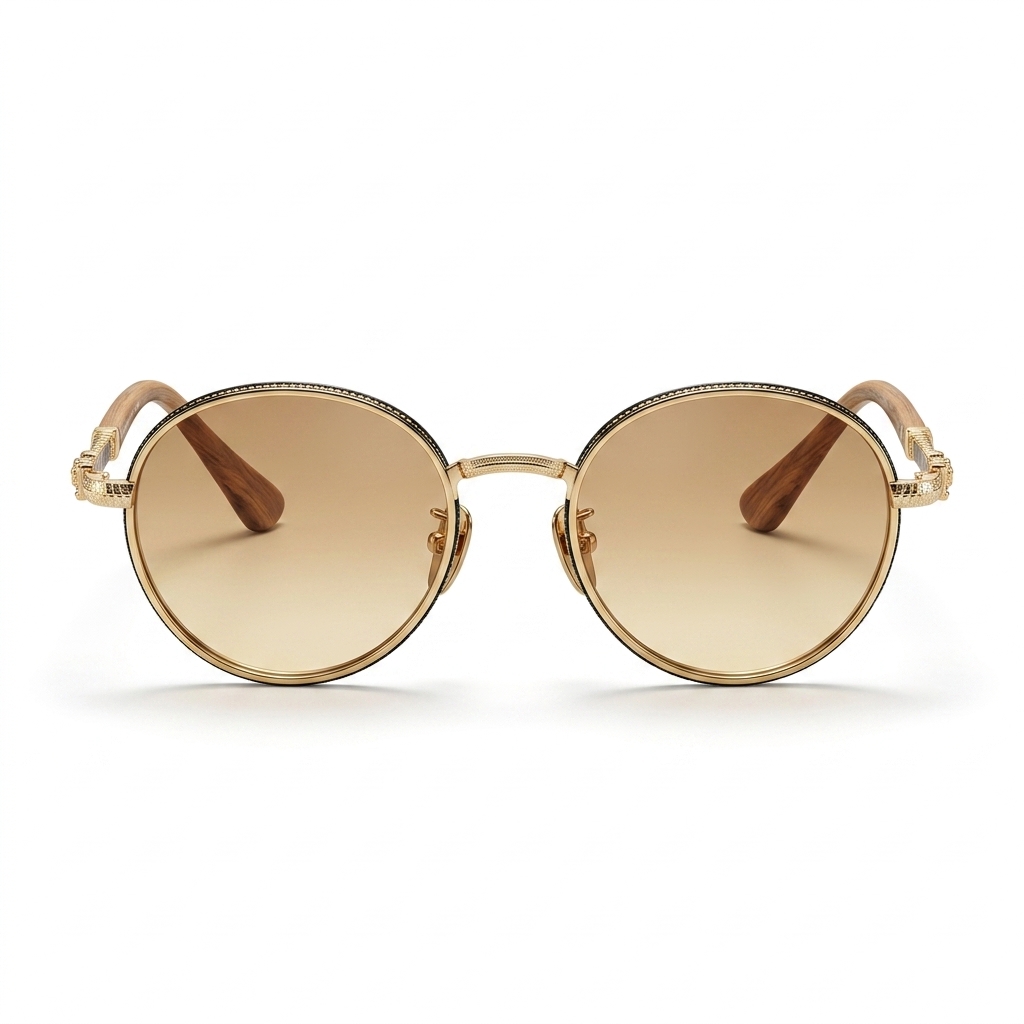 Round Gold Frame Sunglasses