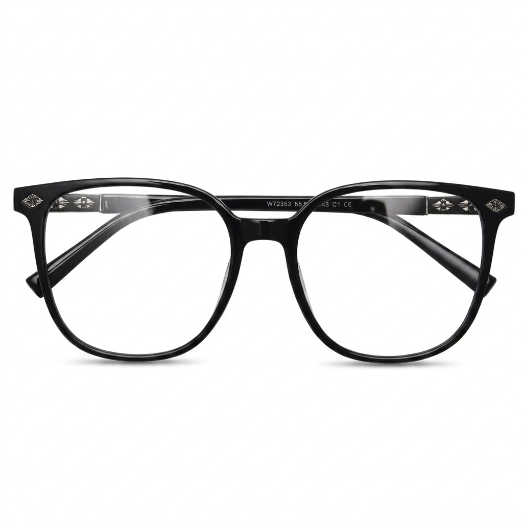 Black Cat-Eye Eyeglass Frame - Fashion Eyewear