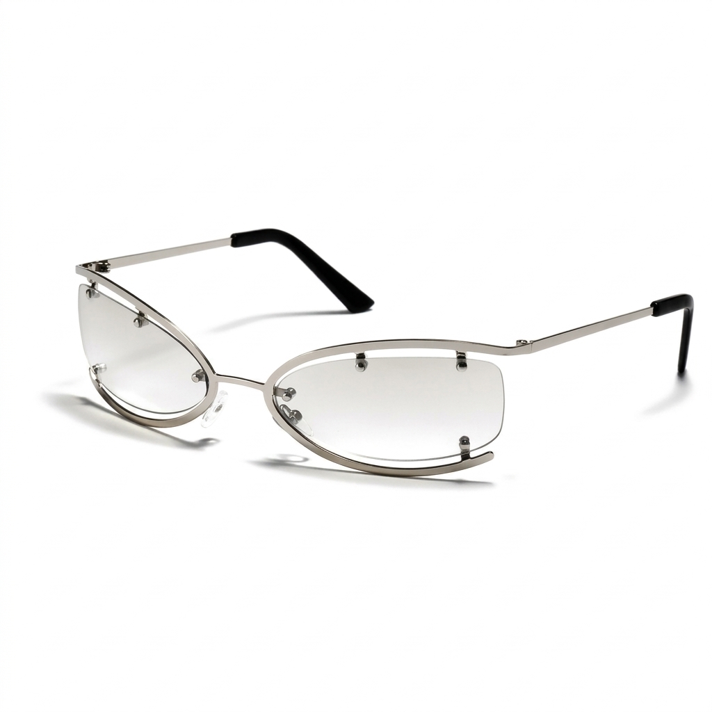 Trendy Rimless Oval Frame Sunglasses for Men & Women