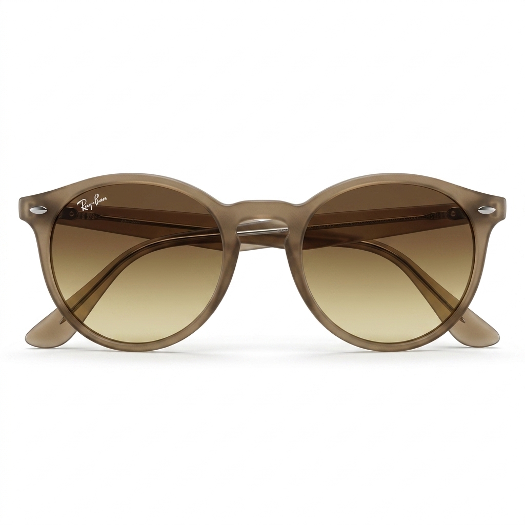 Ray-Ban Round Phantos Matte Brown Sunglasses