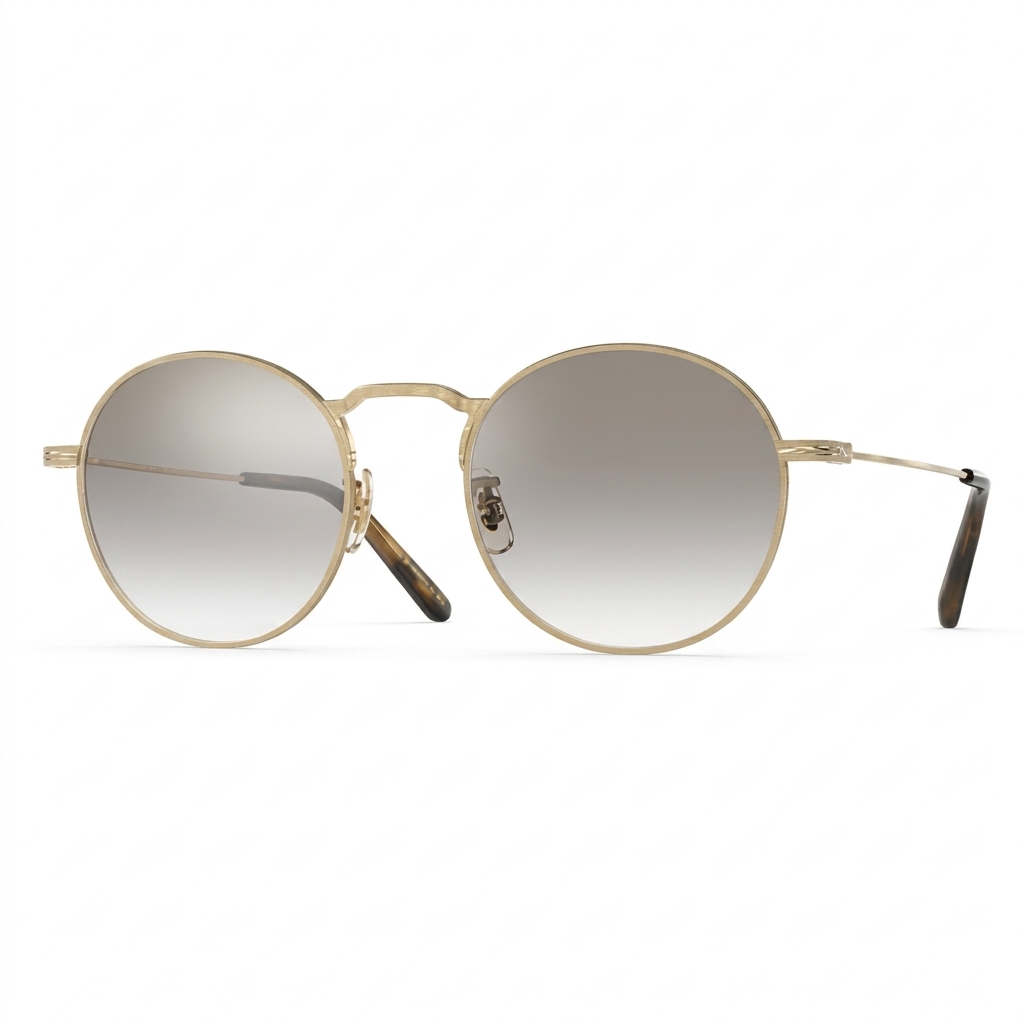 Round Metal Frame Gradient Sunglasses for Men & Women