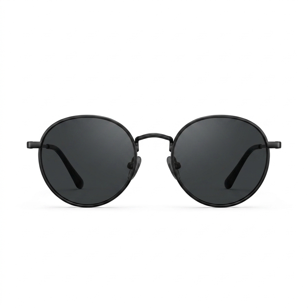 Stylish Black Round Sunglasses for Men Women