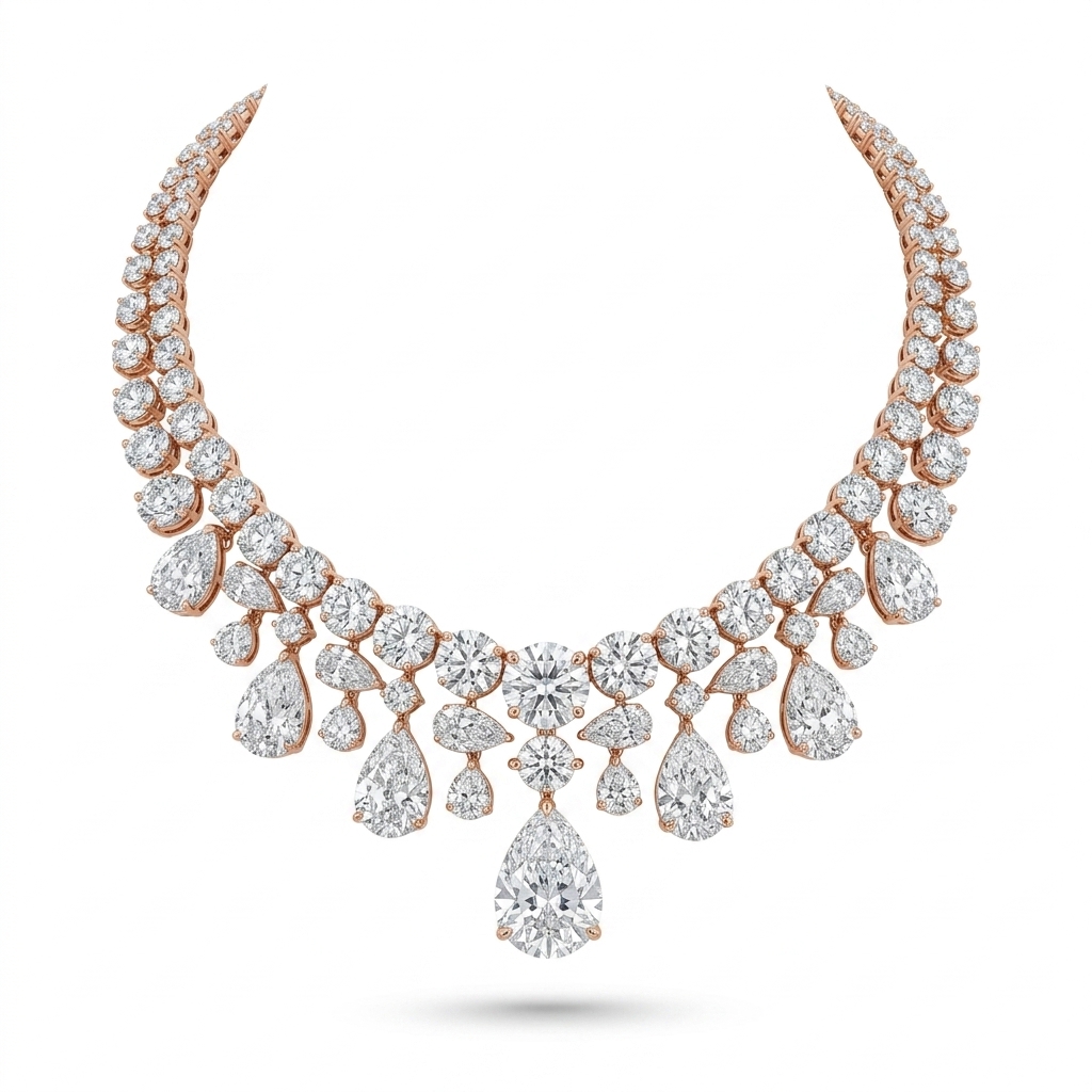 Imitation Diamond Bridal Choker Necklace