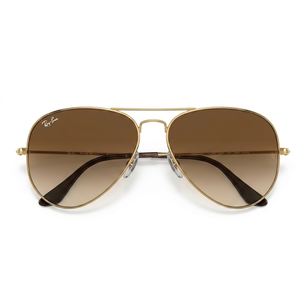 Ray-Ban Aviator Classic Gold Frame Brown Gradient