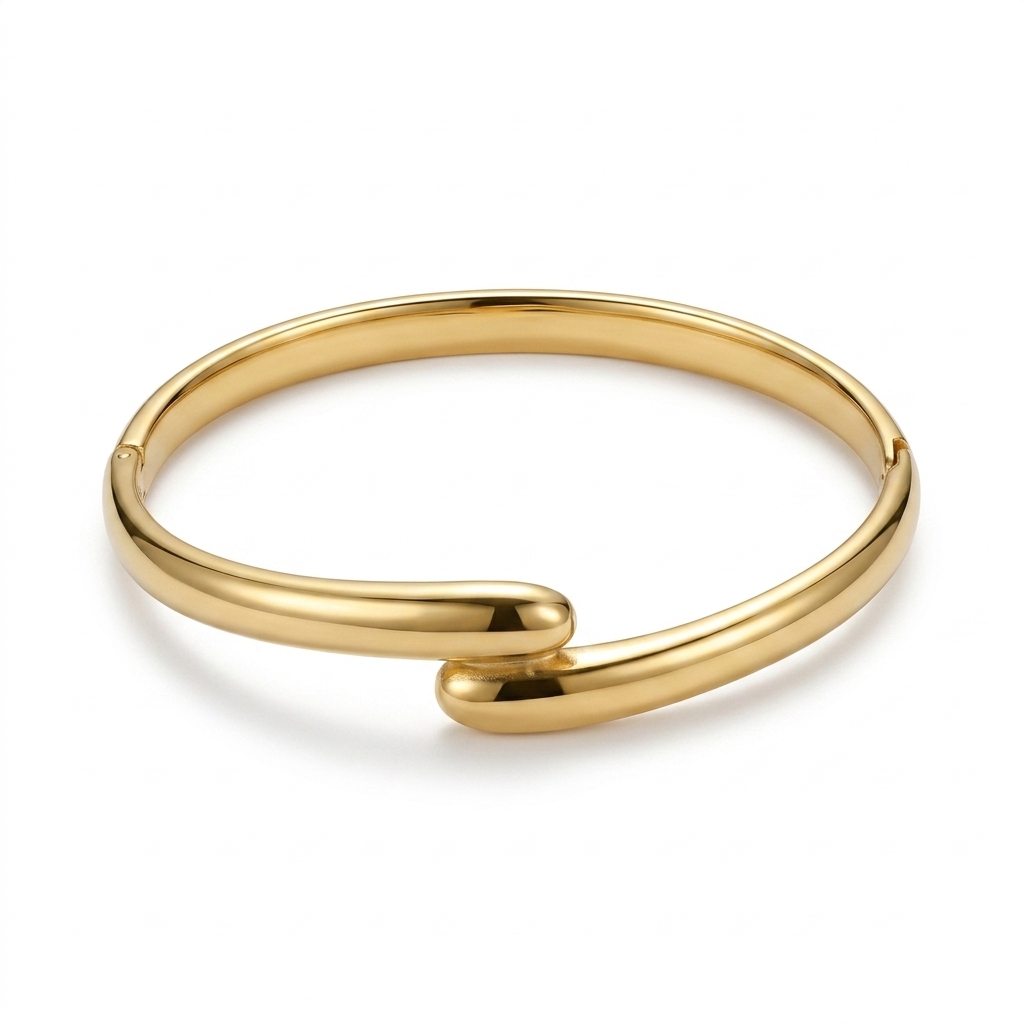 Minimalist Gold-Plated Bangle for Women