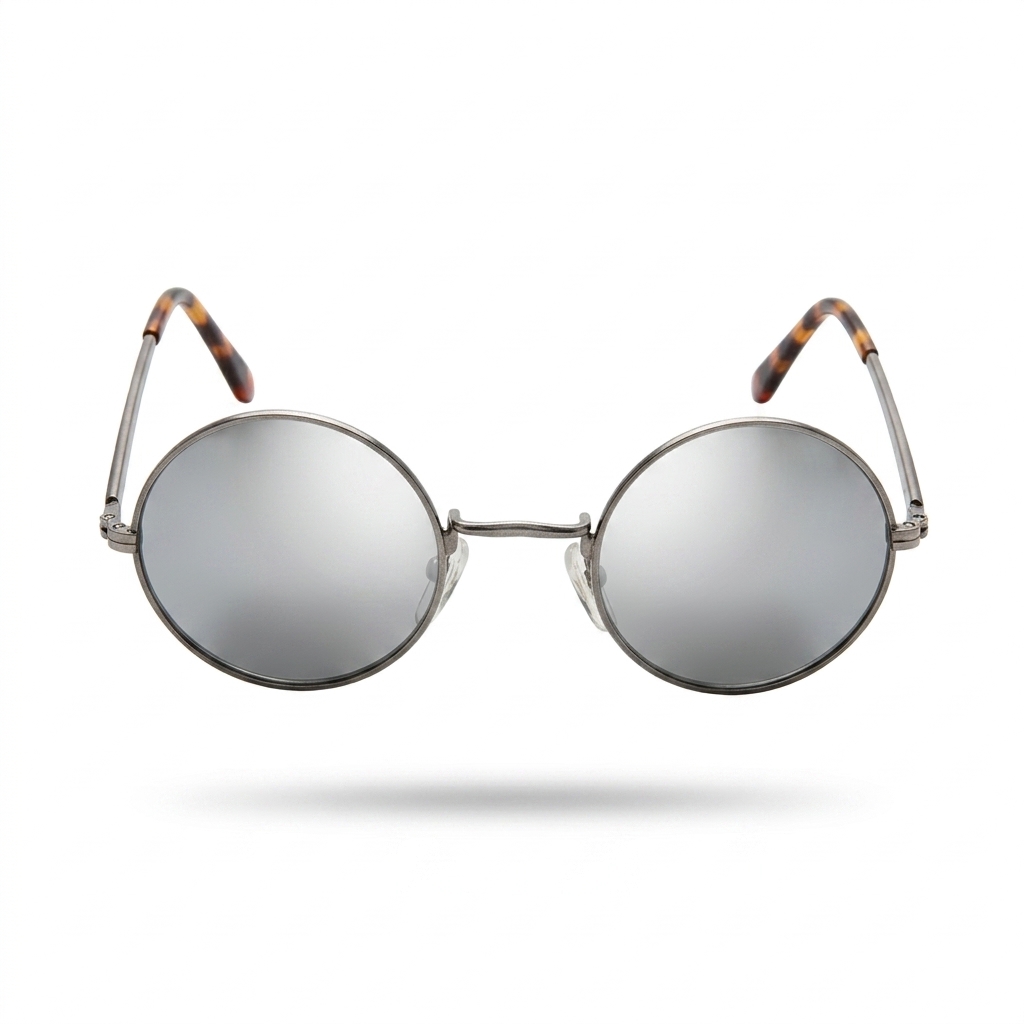 Round Mirrored Lens Sunglasses for Men & Women