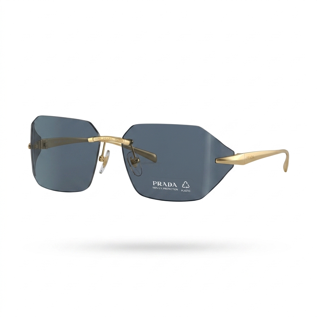 Prada Style UV Protected Rimless Sunglasses